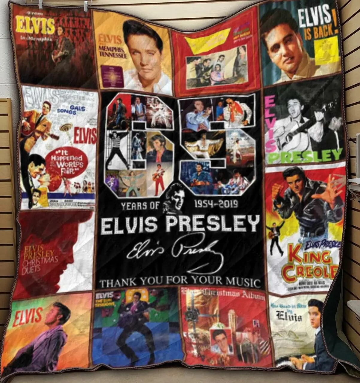 M290705 Elvis Presley Quilt Blanket Quilt and Home Decor