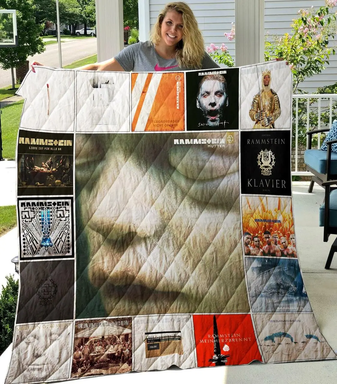 M290720 Rammstein Quilt Blanket Quilt and Home Decor