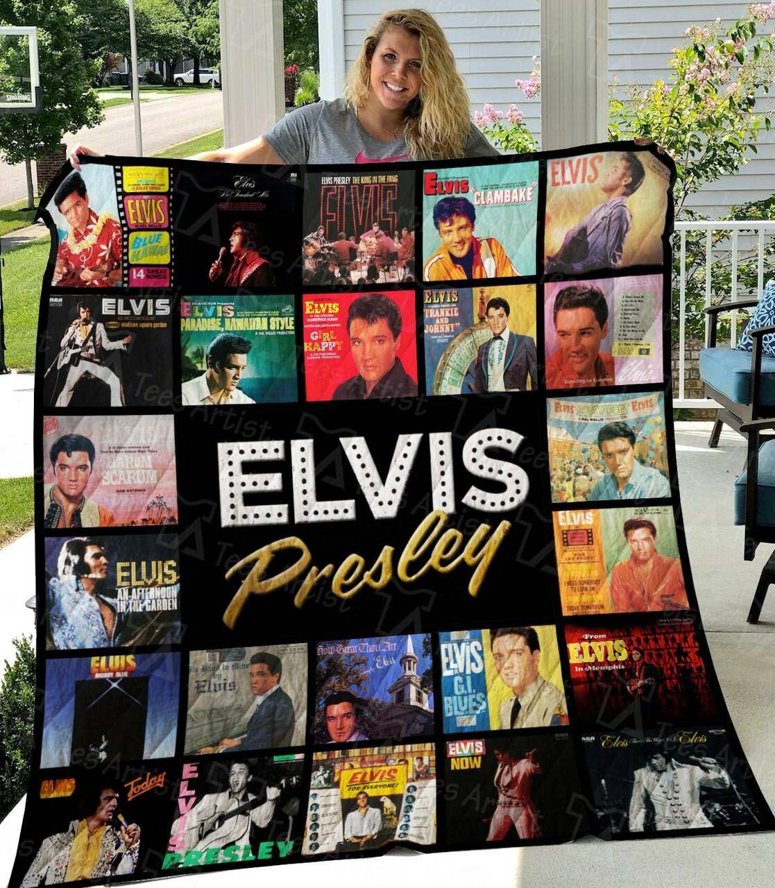 M290732 Elvis Presley Quilt Blanket Quilt and Home Decor