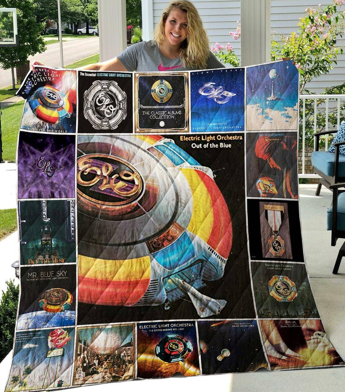 M290733 Electric Light Orchestra Quilt Blanket Quilt and Home Decor