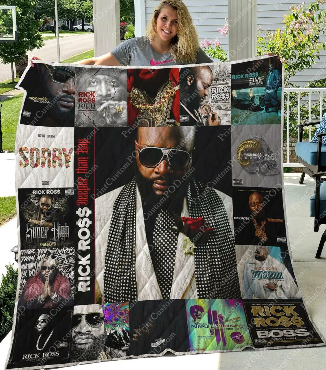 M300742 Rick Ross Quilt Blanket Quilt and Home Decor