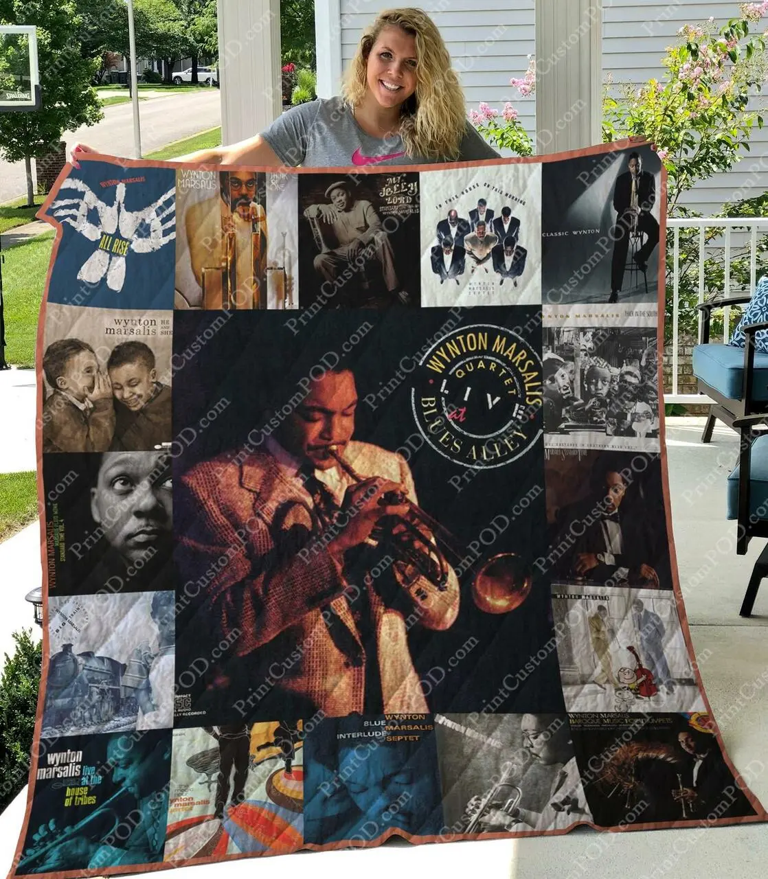 M300753 Wynton Marsalis Quilt Blanket Quilt and Home Decor