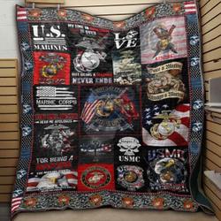 M310706 Us Marines Corps Quilt Blanket  Quilt and Home Decor