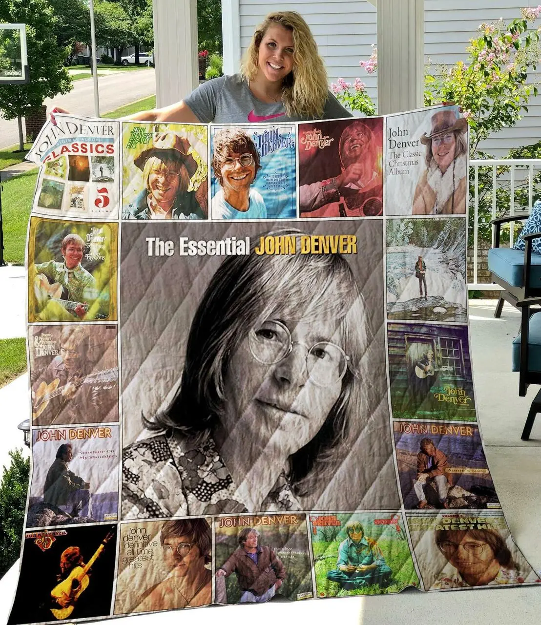 M310708 John Denver Quilt Blanket Quilt and Home Decor
