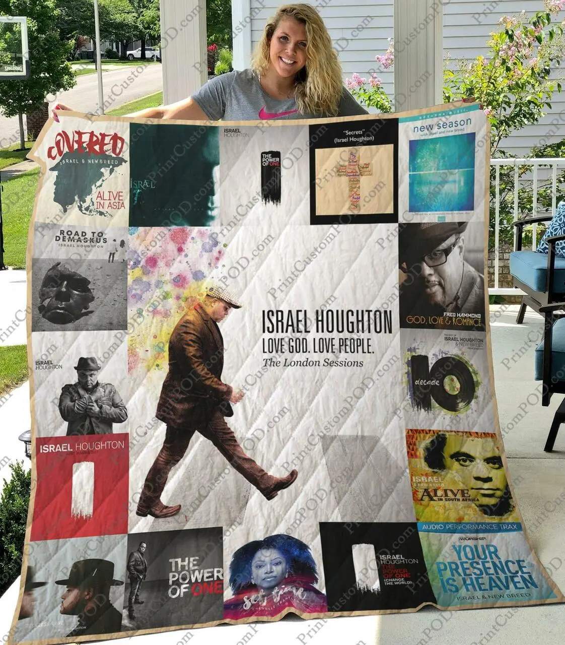 M310720 Israel Houghton Quilt Blanket Quilt and Home Decor