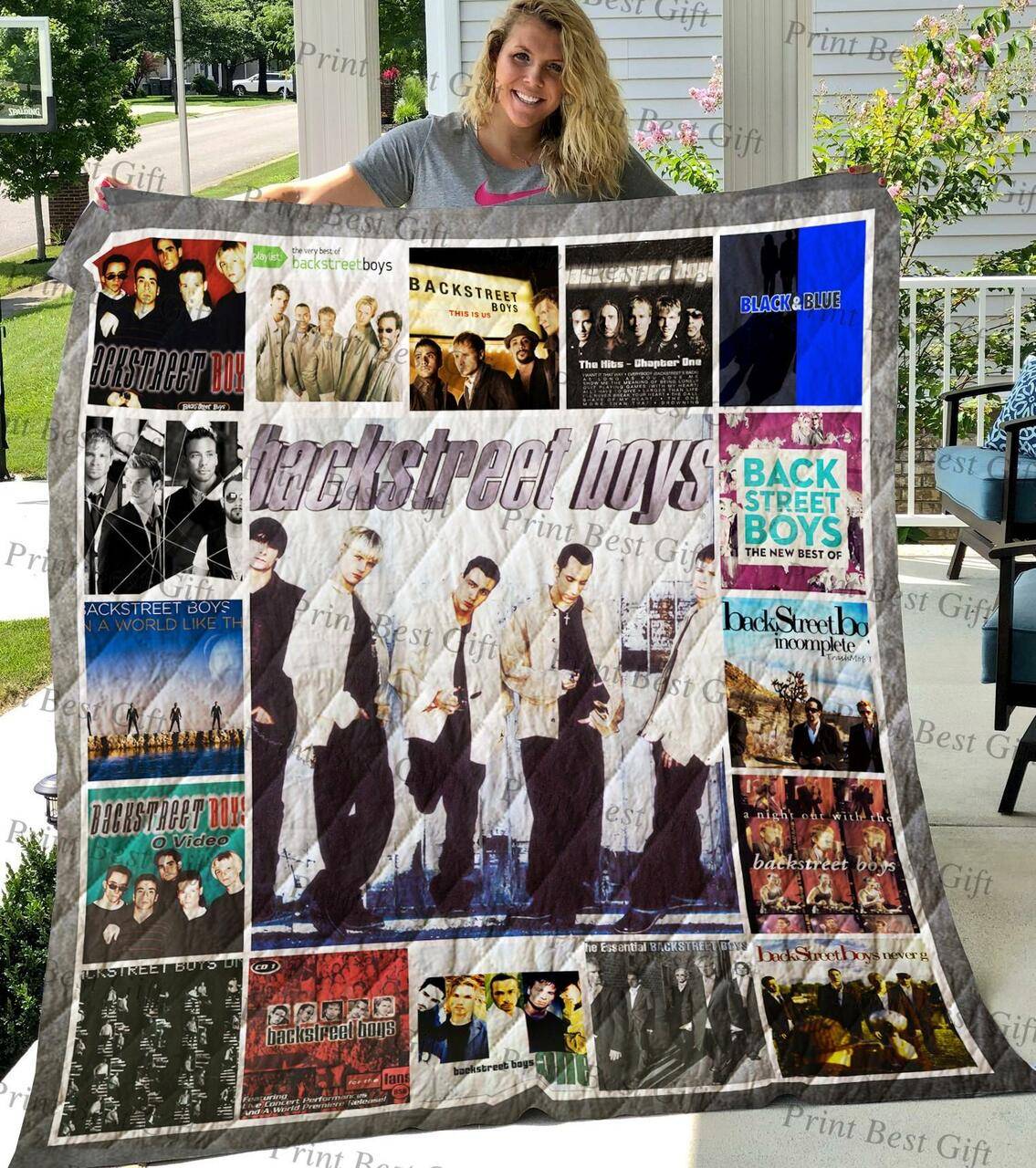 M310732 Backstreet Boys Quilt Blanket Quilt and Home Decor