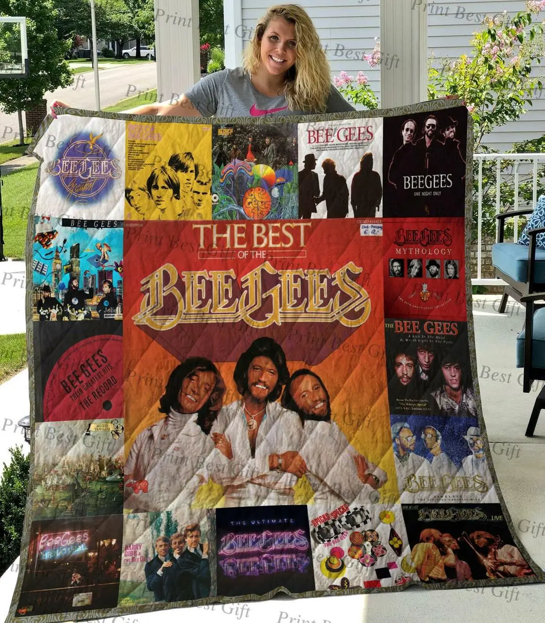 M310735 Bee Gees Quilt Blanket Quilt and Home Decor