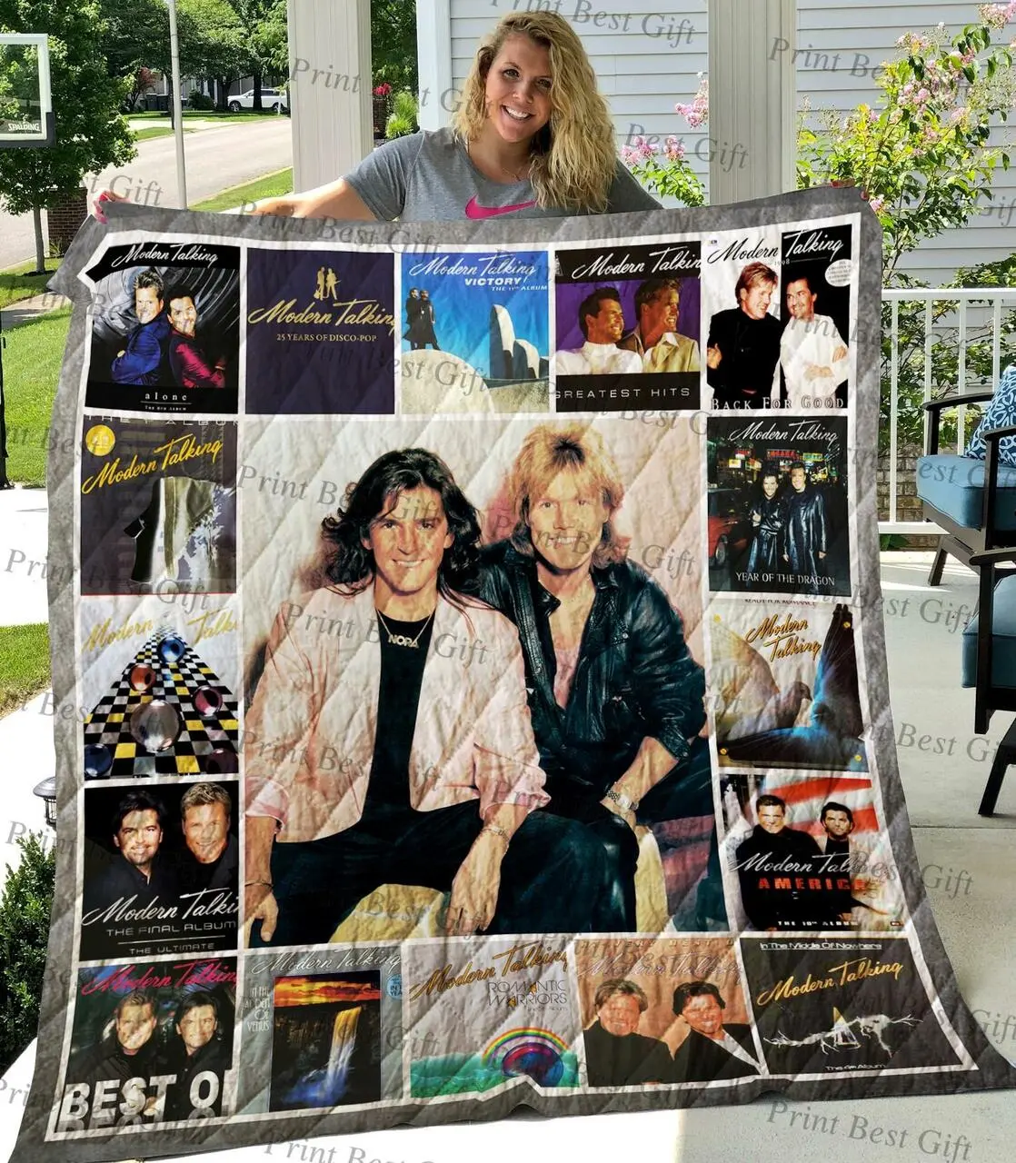 M310757 Modern Talking Quilt Blanket Quilt and Home Decor
