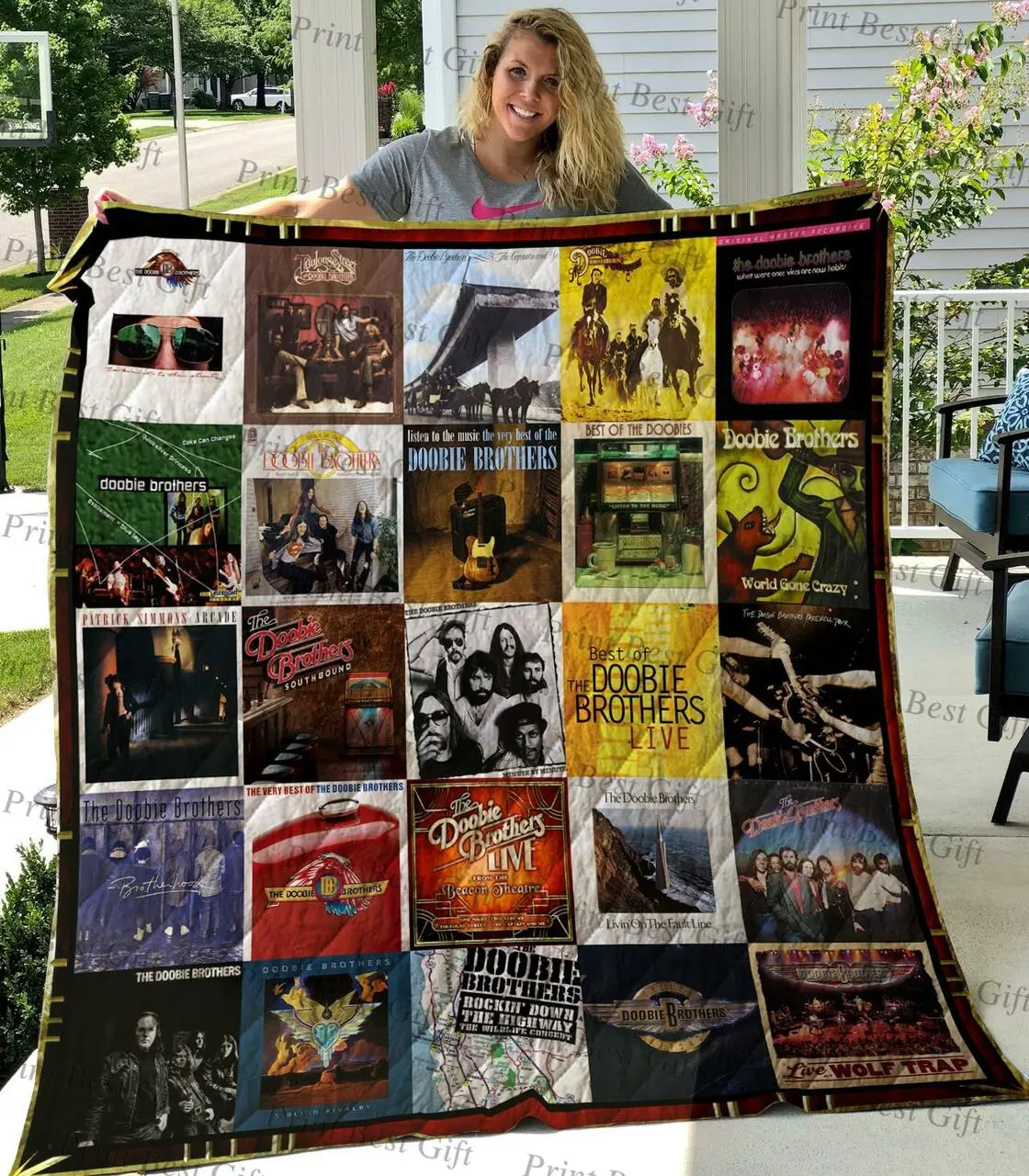 M310768 The Doobie Brothers Quilt Blanket Quilt and Home Decor