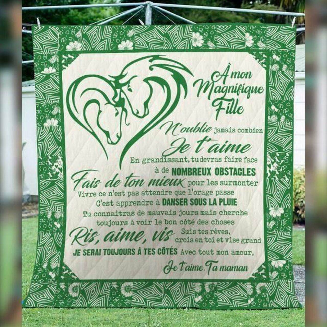 Ma Magnifique Fille Personnalise - Quilt Blanket and Home Decor