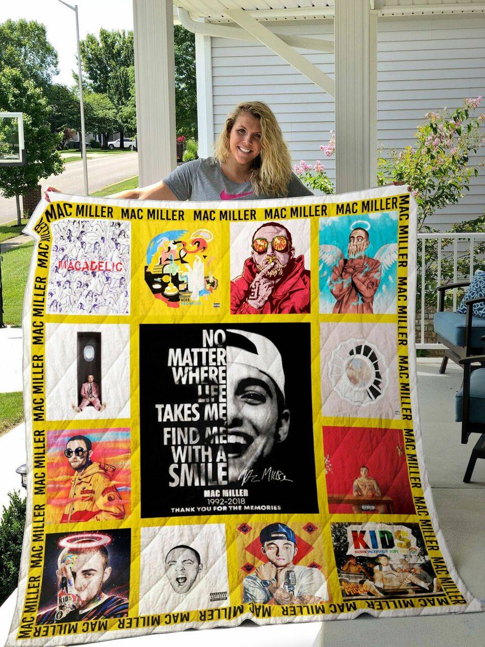 Mac Miller Custom Quilt Blanket Ver 2 and Home Decor