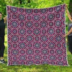 Magenta Mandala Bohemian Cl17100366Mdq Quilt Blanket and Home Decor