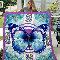 Magic Colorful Butterflies Quilt Blanket Dhc1402791Td and Home Decor
