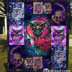 Magical Owl Quilt Blanket Yct8  Quilt and Home Decor