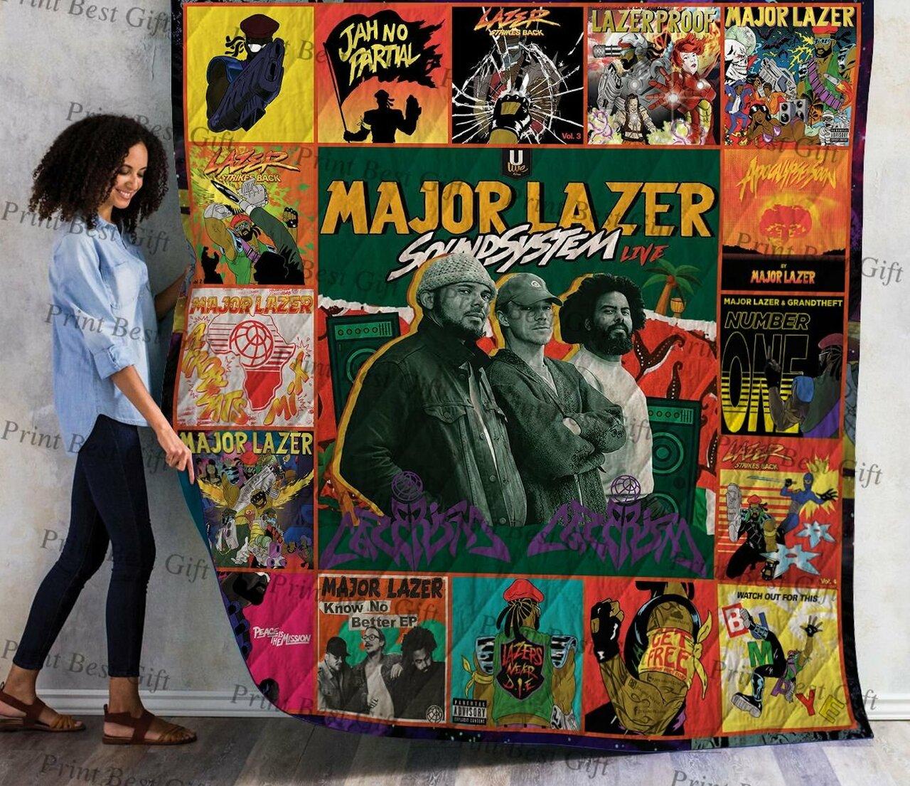Major Lazer Albums Cover Poster Quilt Blanket and Home Decor