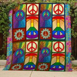 Make Love, Not War - Quilt and Home Decor