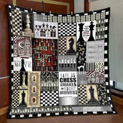 Make Your Move Chess Pkt210662 Quilt Blanket and Home Decor