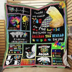 Mama Bear Autism Cl19100536Mdq Quilt Blanket and Home Decor