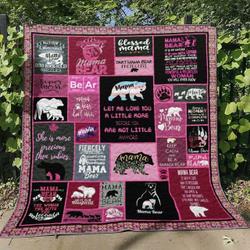 Mama Bear Bl220708B Quilt Blanket and Home Decor