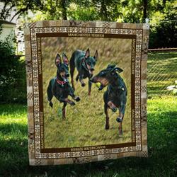 Manchester Terrier Run Quilt Blanket Dhc09122035Dd and Home Decor