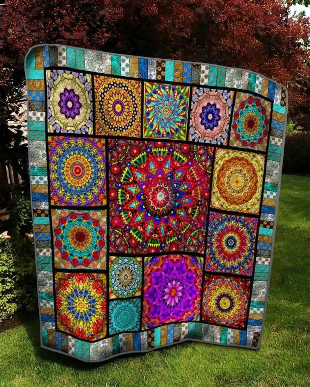 Mandala Bs1004 9 Quilt Blanket Quilt and Home Decor