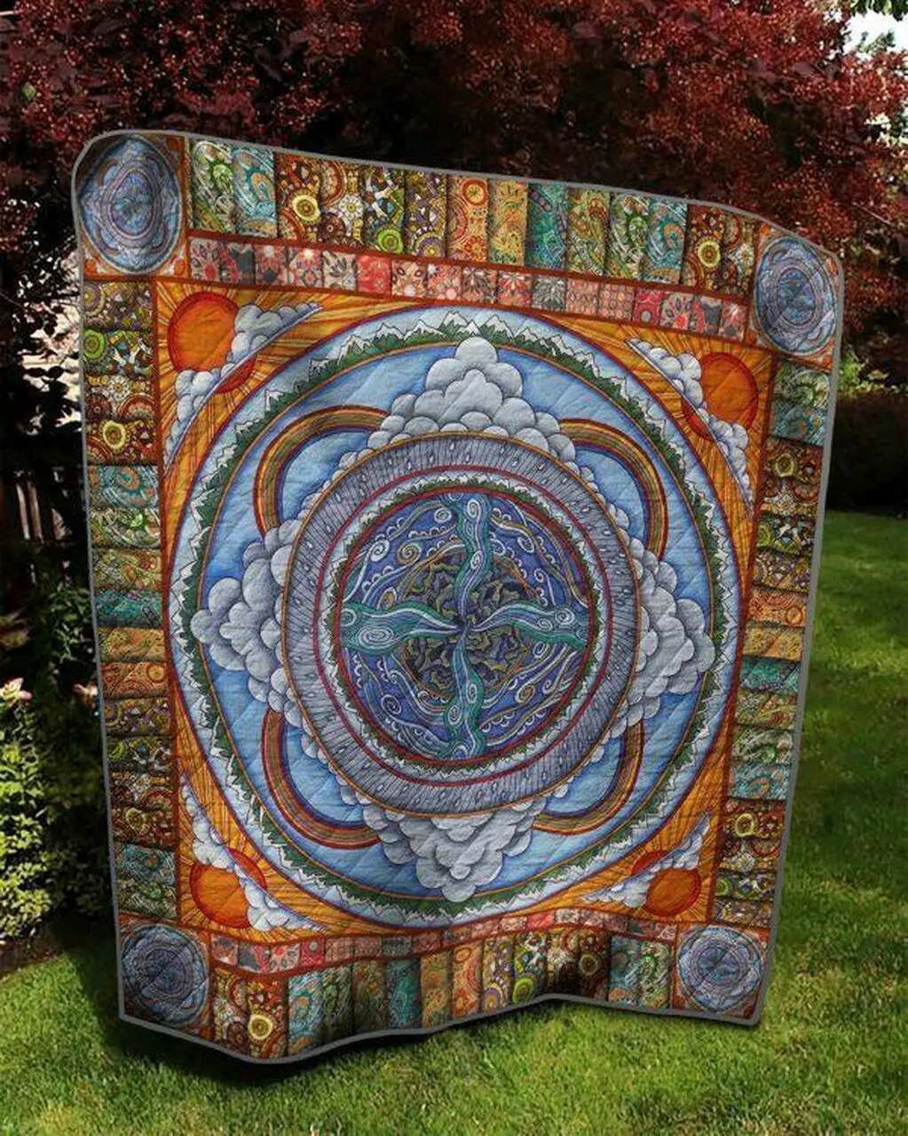 Mandala Meditation P120407 Quilt Blanket Quilt and Home Decor