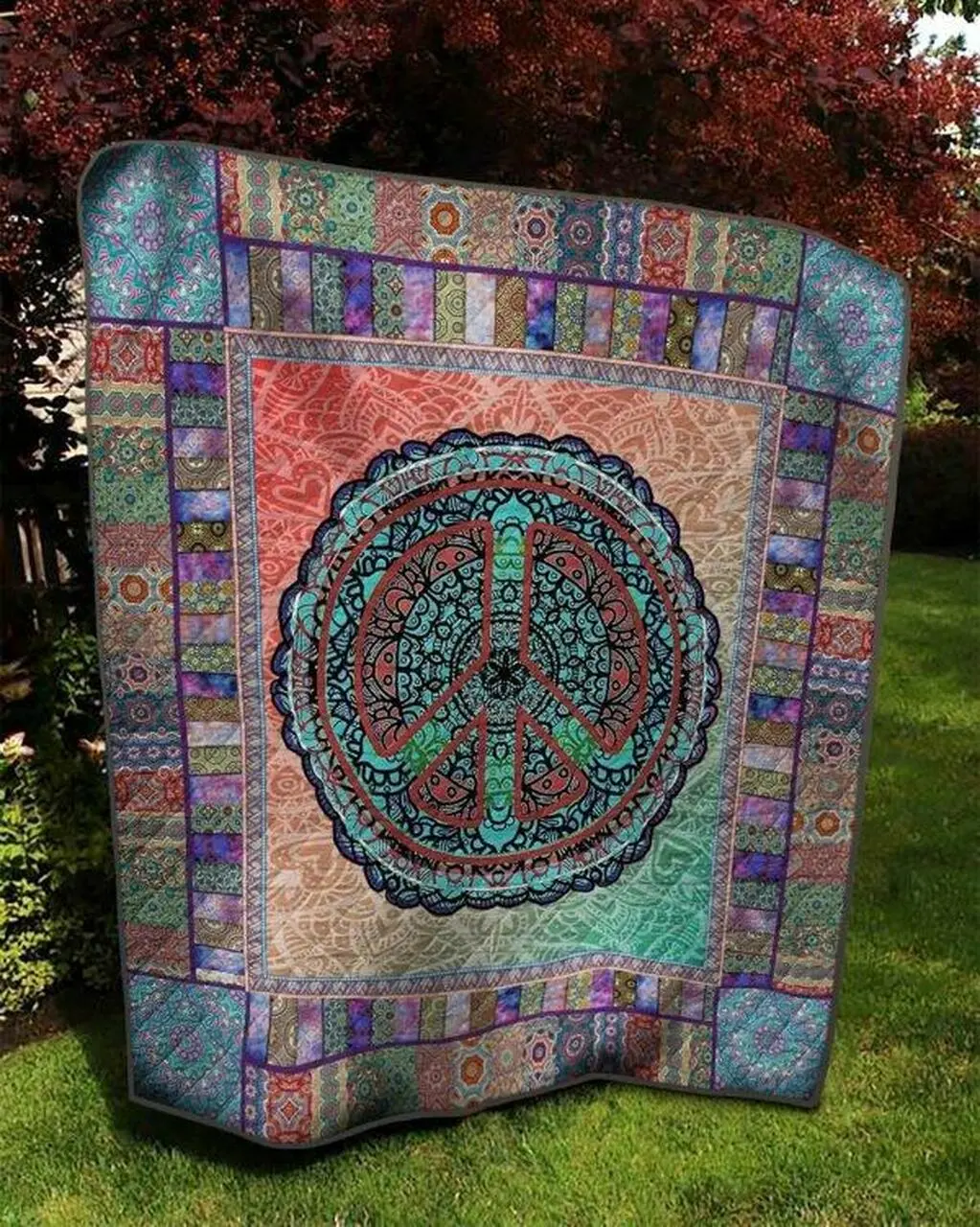 Mandala Peace P120410 Quilt Blanket Quilt and Home Decor