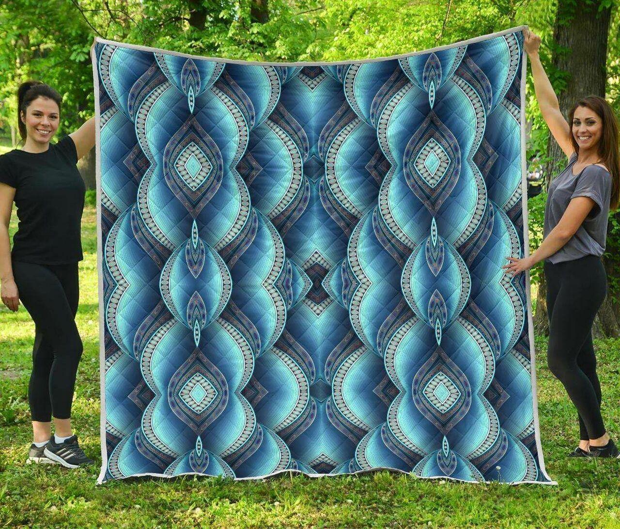 Mandala Waves Bohemian Hur Quilt Bevrdb and Home Decor