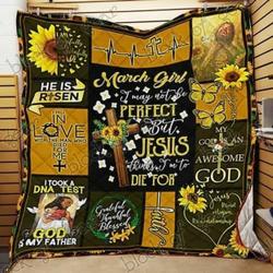 March Girl Jesus Think Hur Quilt es and Home Decor