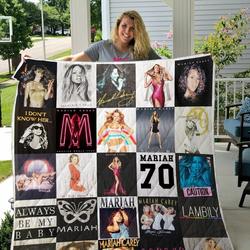 Mariah Carey T Shirt Quilt Blanket For Fans and Home Decor