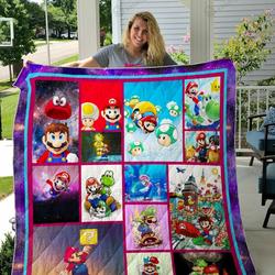 Mario Quilt Blanket 01 and Home Decor