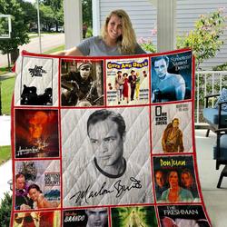 Marlon Brando Quilt Blanket 02 and Home Decor
