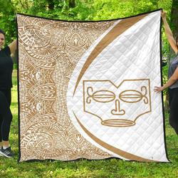 Marquesas Islands Flag Polynesian Premium Quilt  Circle Style  03 J2  Quilt and Home Decor