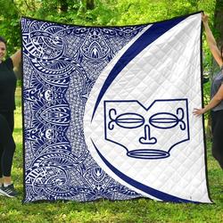 Marquesas Islands Flag Polynesian Premium Quilt  Circle Style  05 J2  Quilt and Home Decor