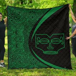 Marquesas Islands Flag Polynesian Premium Quilt  Circle Style  06 J2  Quilt and Home Decor