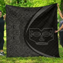 Marquesas Islands Flag Polynesian Premium Quilt  Circle Style  09 J2  Quilt and Home Decor