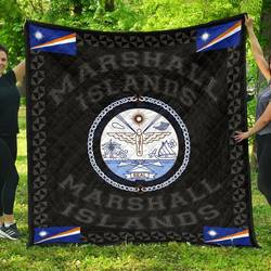 Marshall Islands Polynesian Quilt Grey Love Style J11 Quilt  Quilt and Home Decor