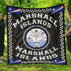 Marshall Islands Polynesian Quilt White Love Style J11 Quilt  Quilt and Home Decor