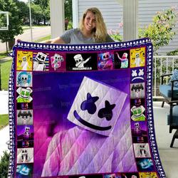 Marshmello Quilt Blanket 01 and Home Decor