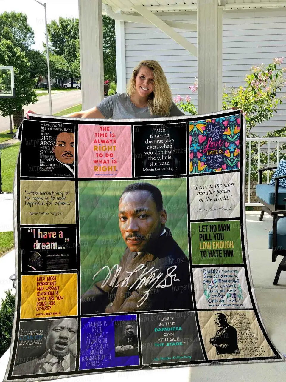 Martin Luther King Quilt Blanket 01 and Home Decor