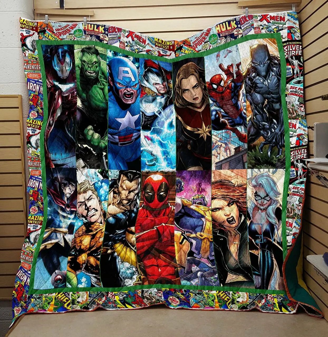 Marvel Superhero Comic Quilt Blanket and Home Decor