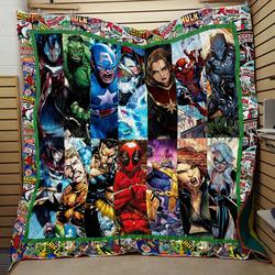 Marvel Superhero Comic Quilt Blanket and Home Decor