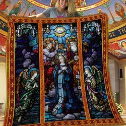 Mary Crowned Quilt Blanket Dhc1401869Vt and Home Decor