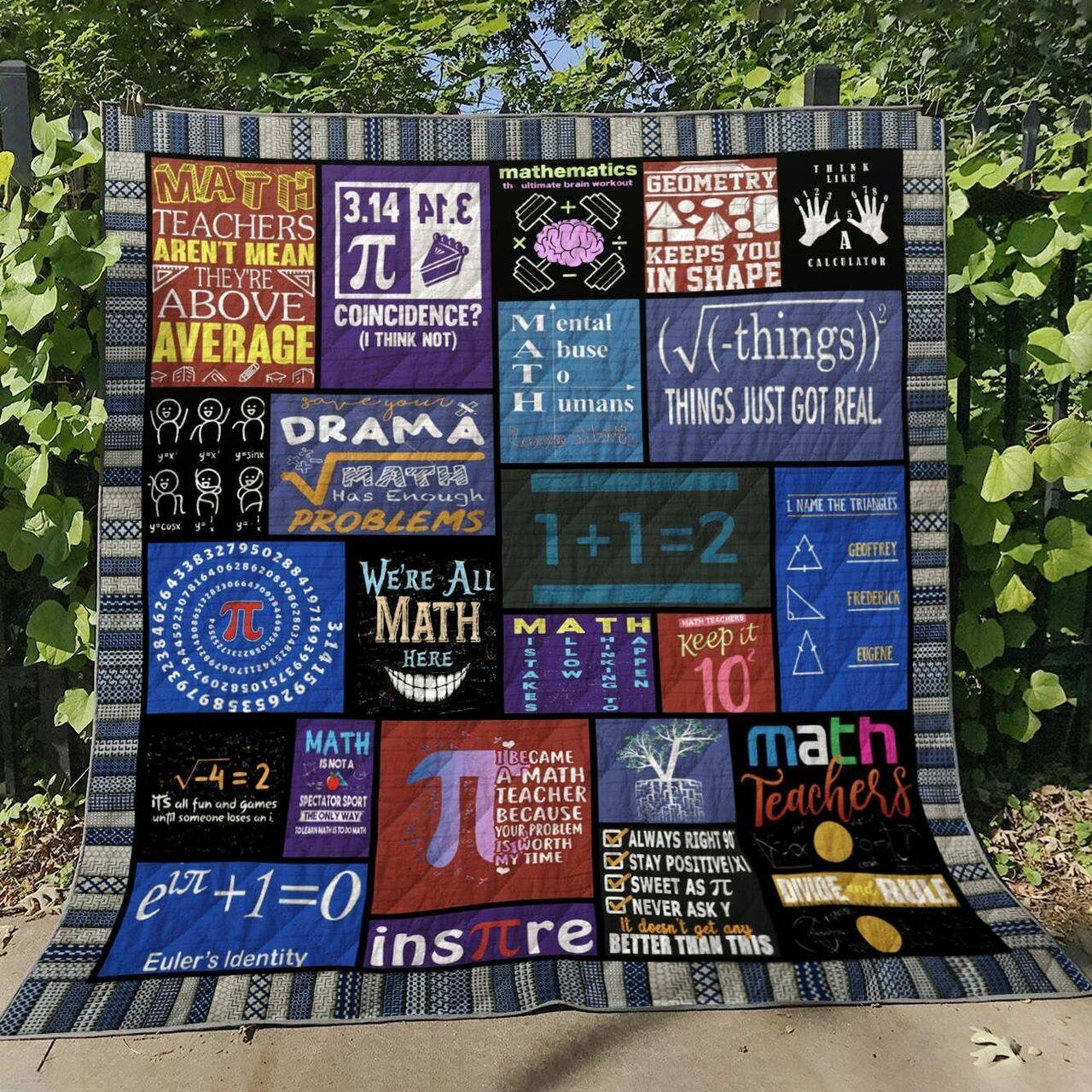 Math Teacher Bt150611 Quilt Blanket and Home Decor
