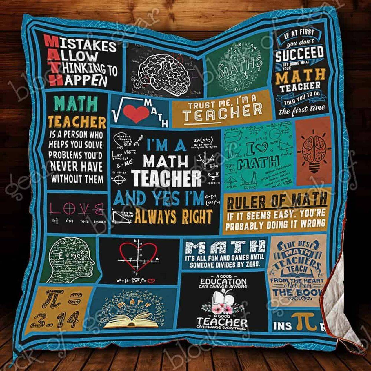 Math Teacher Cl18100433Mdq Quilt Blanket and Home Decor