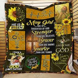 May Girl Daughter Of God Cl18100434Mdq Quilt Blanket and Home Decor