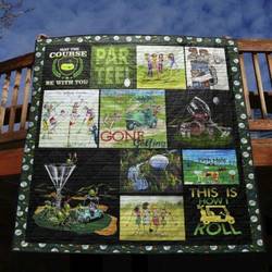May The Course Be With You Quilt Blanket Tr12  Quilt and Home Decor