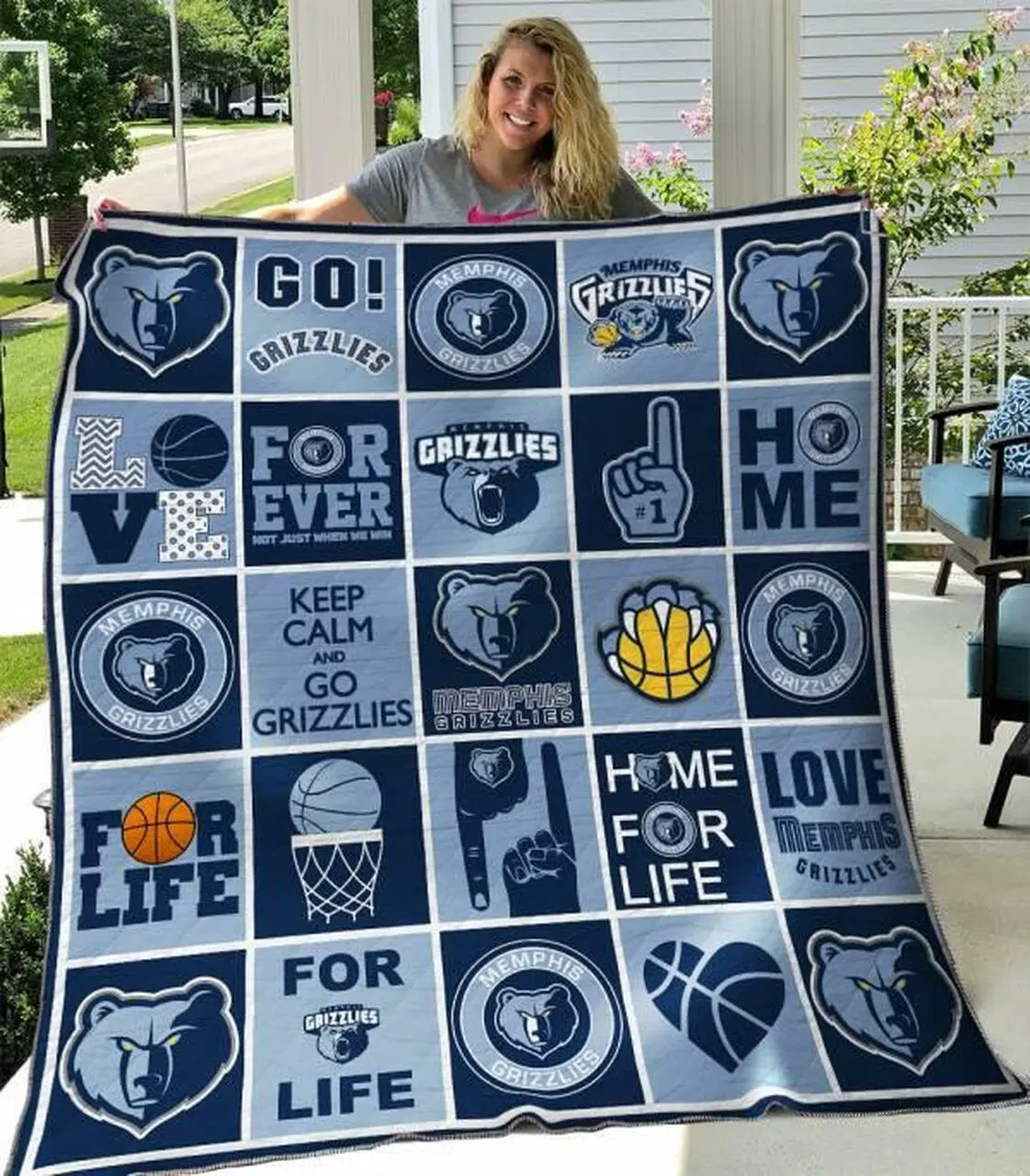 Memphis Grizzlies Quilt Blanket B200628 Quilt and Home Decor