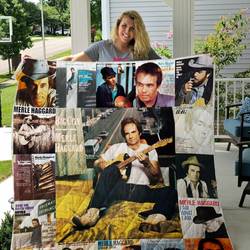 Merle Haggard Quilt Blanket For Fans Ver 17 and Home Decor