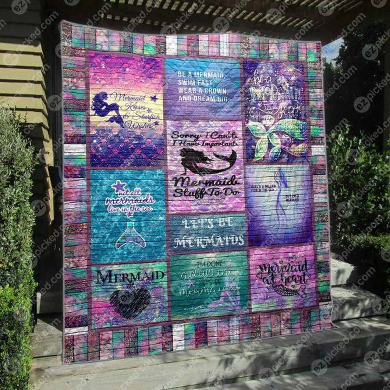 Mermaid By Heart Quilt Blanket Hp47 Quilt and Home Decor